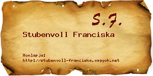 Stubenvoll Franciska névjegykártya